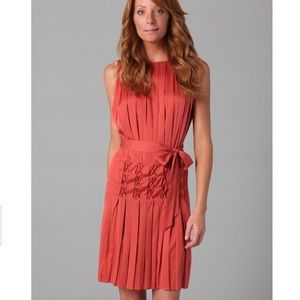 DVF “Mikaela” Pleated Stretch Silk Dress